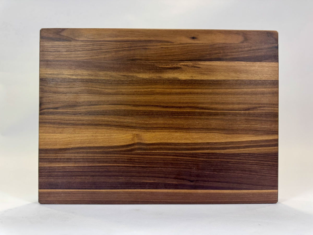 399 Walnut Edge Grain with Bottom Groove & Finger Grooves 20 x 14 x 1.5