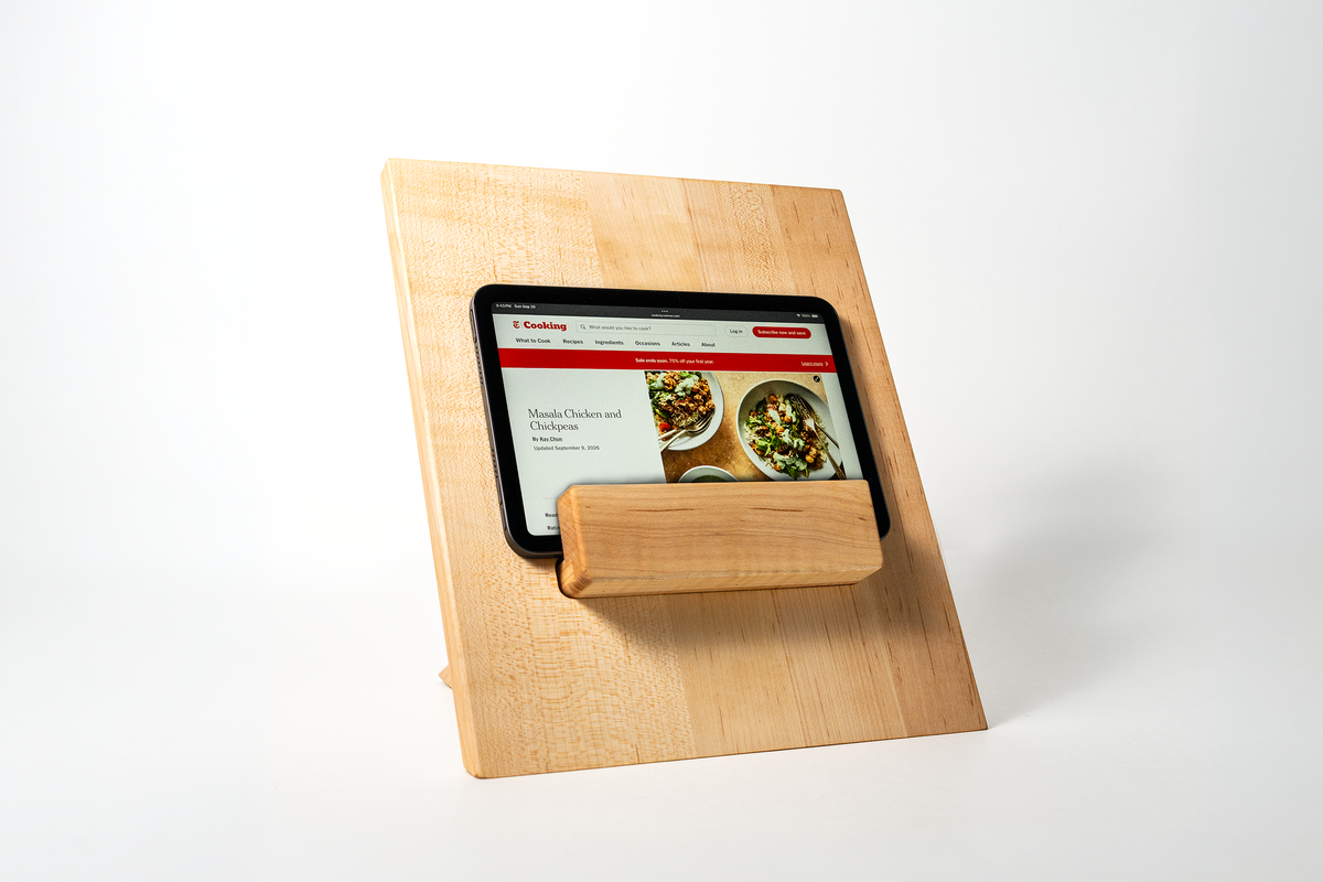 New! Adjustable Cookbook & Cutting Board Stand