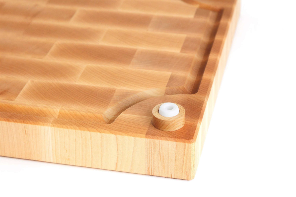 Handcrafted Maple End Grain Butcher Block by The Boardsmith showcasing smooth, detailed craftsmanship.