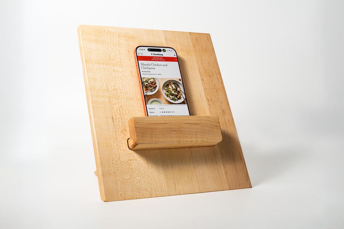 New! Adjustable Cookbook & Cutting Board Stand