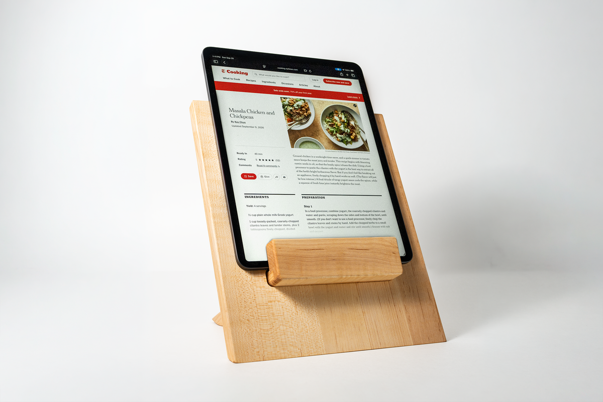 New! Adjustable Cookbook & Cutting Board Stand