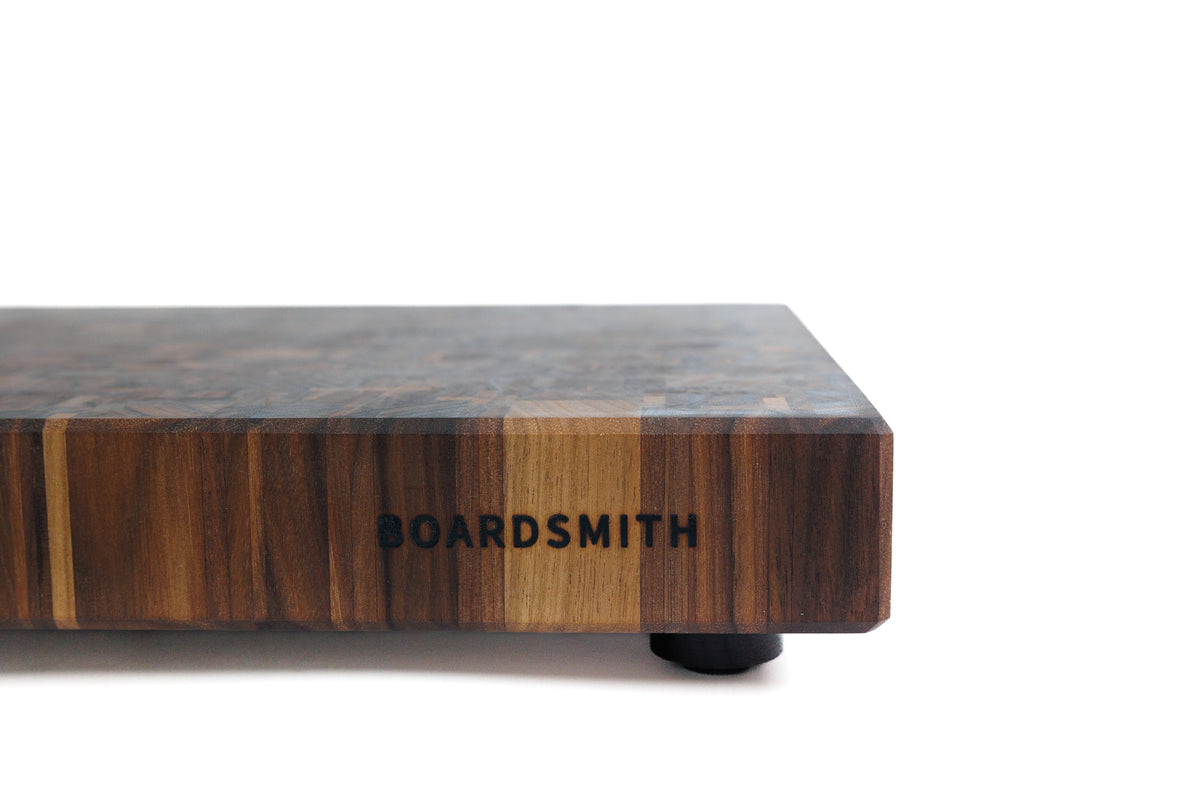 'Mosaic' End Grain Cutting Board-- Walnut
