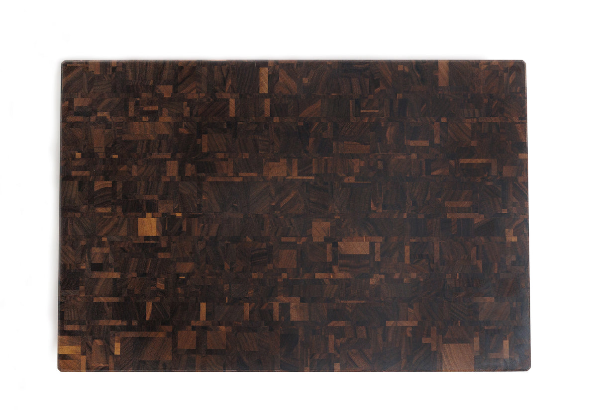 'Mosaic' End Grain Cutting Board-- Walnut